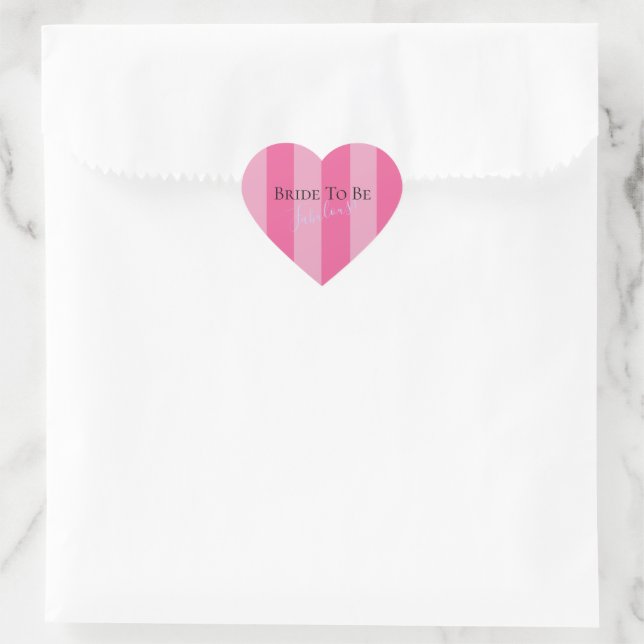 BRIDE CO Bridge soll Brautparty-Party werden Herz-Aufkleber (Tasche)