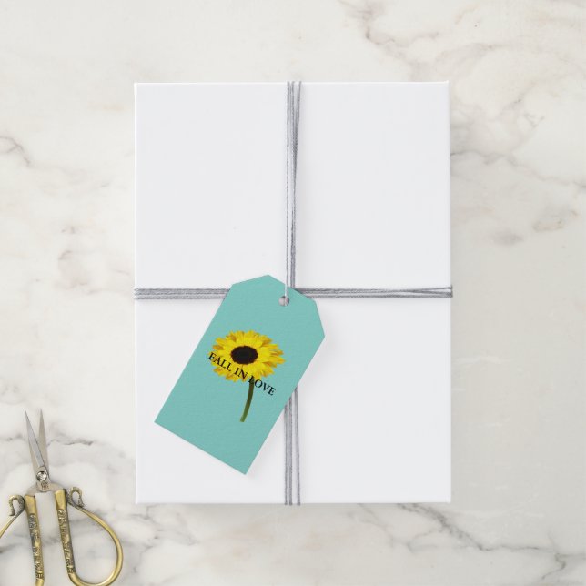BRIDE & CO Herbstbride Sonnenblumen Party Geschenk Geschenkanhänger (Mit Garn)