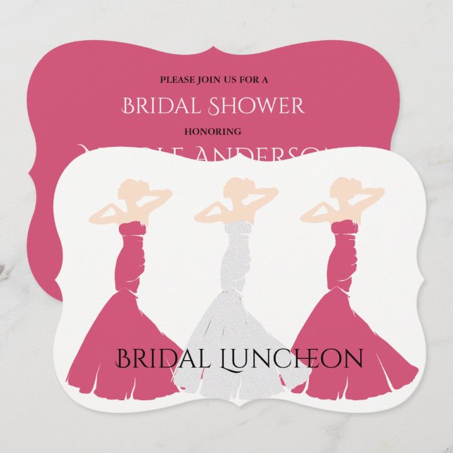 BRIDE CO Rose Brautparty ist mein Party Einladung (Vorne/Hinten)