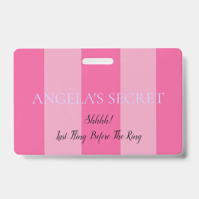 BRIDE & CO VIP Bachelorette Dusche Party Einstieg Ausweis (Front)