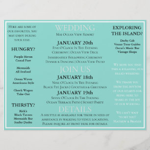 Bride Co Zielort Hochzeitsfeier Veranstaltungsplan Flyer
