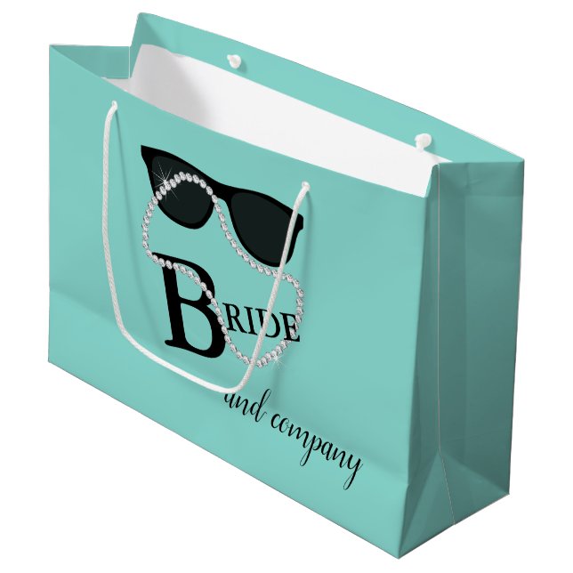 BRIDE & Company Diamond Tiara Party Duschvorteil Große Geschenktüte (Vorderseite Schrägansicht)