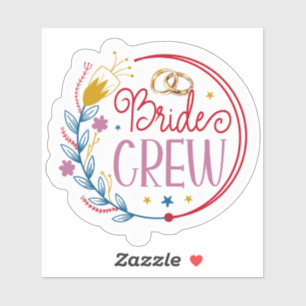 Bride Crew Sparkle Aufkleber