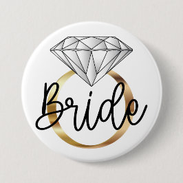 Bride Diamond Gold Verlobung Ring Button