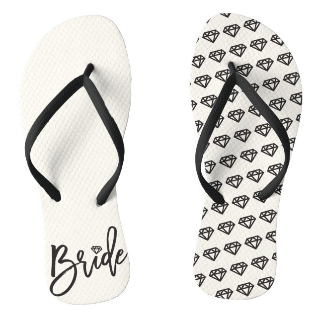Bride Diamonds Brautparty Hochzeit Flip Flops (Fußbett)