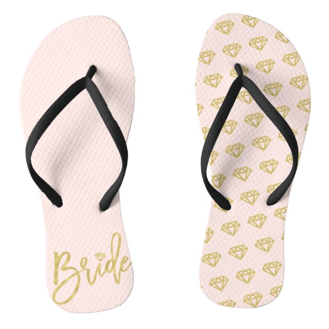 Bride Diamonds Brautparty Hochzeit Flip Flops (Fußbett)