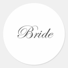 Bride Edwardian AH2010 Runder Aufkleber