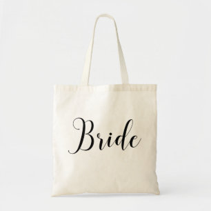 Bride. Elegante minimalistische, einfache Skriptho Tragetasche