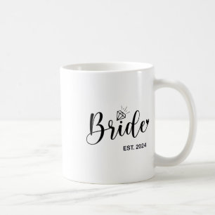 Bride Est. 2024 Bridal Wedding Matching Geschenke Kaffeetasse