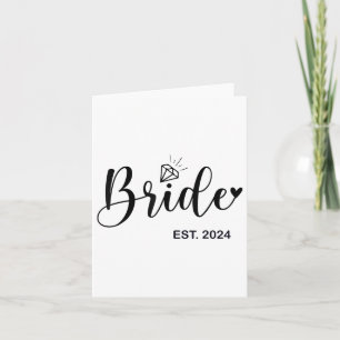 Bride Est. 2024 Bridal Wedding Matching Geschenke Karte