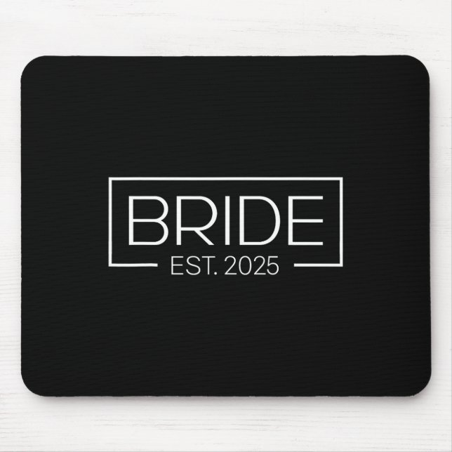 Bride Est. 2025 Ehefrau Bachelorette Part Mousepad (Vorne)