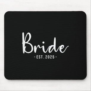 Bride Est 2025 Verheiratet Wedding Brautparty Bach Mousepad