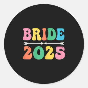 Bride Est 2025 Verheiratet Wedding Brautparty Bach Runder Aufkleber