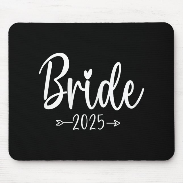 Bride Est 2025 Wedding Brautparty Mousepad (Vorne)