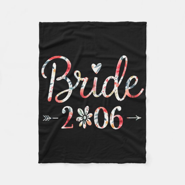 Bride Est 2026 Verheiratet Wedding Brautparty Bach Fleecedecke (Vorderseite)