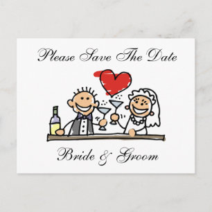 Bride Et Groom Enregistrer La Carte Dates