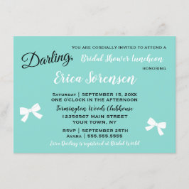 Bride & Family Little Black Dress Tiara Party Einladung
