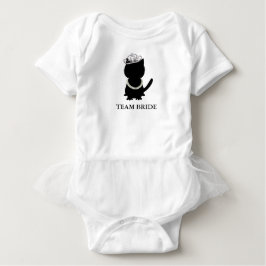 Bride & Family Tiara Cat Tutu Party Shower Baby Strampler