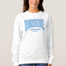 BRIDE Faux Glitter Varsity Engagement Bridal