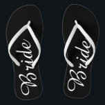 Bride Flip Flops<br><div class="desc">Schwarz-Weiß-Flip-Flops für die Braut. Klicken Sie auf den Button "Anpassen!", um Text und mehr hinzuzufügen!</div>