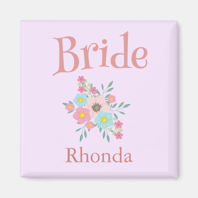 Bride Floral Beautiful Magnet (Vorne)