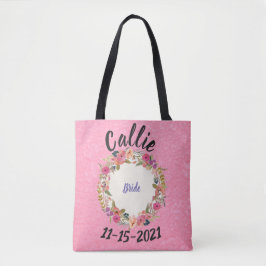 Bride Floral Wreath Design Tasche
