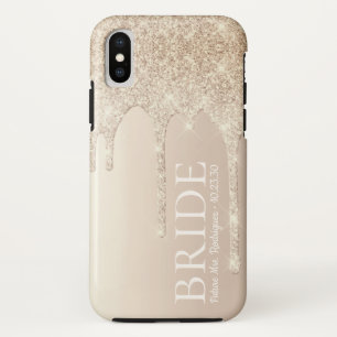 Bride Future Frau Gold Glitzer Tropfen Case-Mate iPhone Hülle