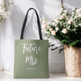 Bride Future Frau Sage Green Tote Bag Tasche
