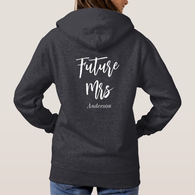 Bride Future Mrs. Wedding Black Hoodie (Rückseite)