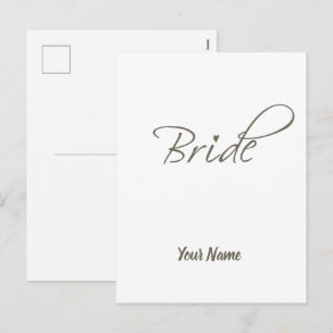 Bride Gift Bachelorette und Verlobung Stag Party Feiertagspostkarte