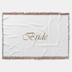 Bride, goldenes Drehbuch elegantes Weiß Decke