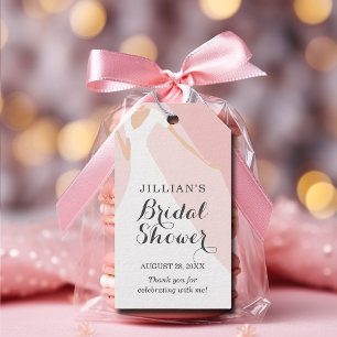 Bride Gown Brautparty Blush Pink Danke Geschenkanhänger