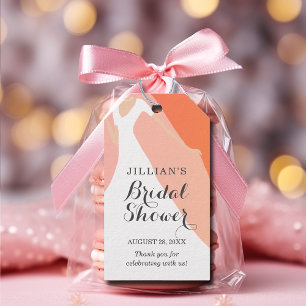 Bride Gown Brautparty Orange Vielen Dank Geschenkanhänger
