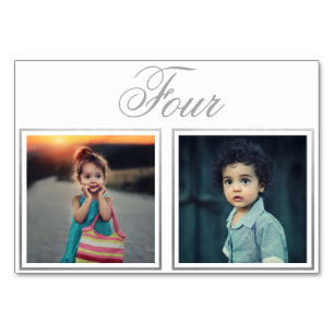 Bride Groom Age Elegant Klassische Silberne Tischn Tischnummer