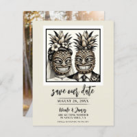 Bride & Groom Aloha Ananas Tiki Save the Date