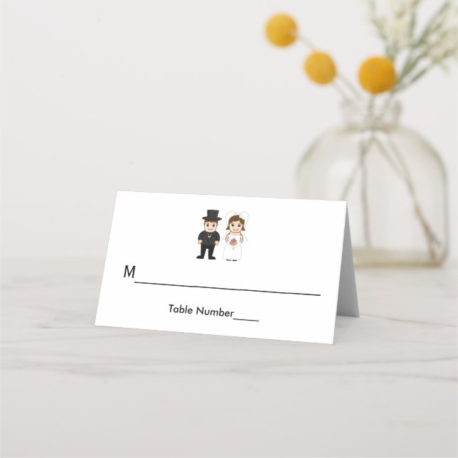 Bride & Groom - Begleitkarten Platzkarte (Vorderseite)