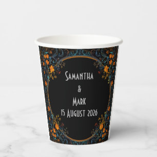 Bride & Groom delikates klassisches Design Pappbecher