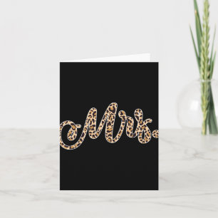 Bride Groom Frau Leopard Print Wedding Matching Co Karte