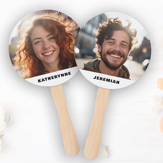Bride Groom Her Him Photo Wedding Shower Game Fächer (Bride Groom Her Him Photo Wedding Shower Game Paddle Hand Fan)