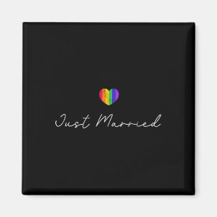 Bride Groom Lgbtq Bachelor Party Wedding T-Shirt - Magnet