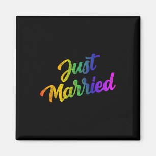 Bride Groom Lgbtq Bachelor Party Wedding T-Shirt - Magnet