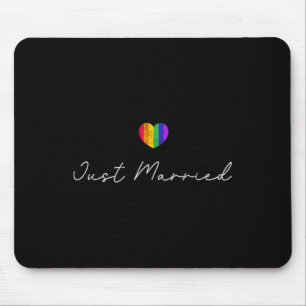 Bride Groom Lgbtq Bachelor Party Wedding T-Shirt - Mousepad