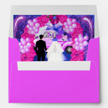 Bride Groom nur verheiratet Matching Umschläge