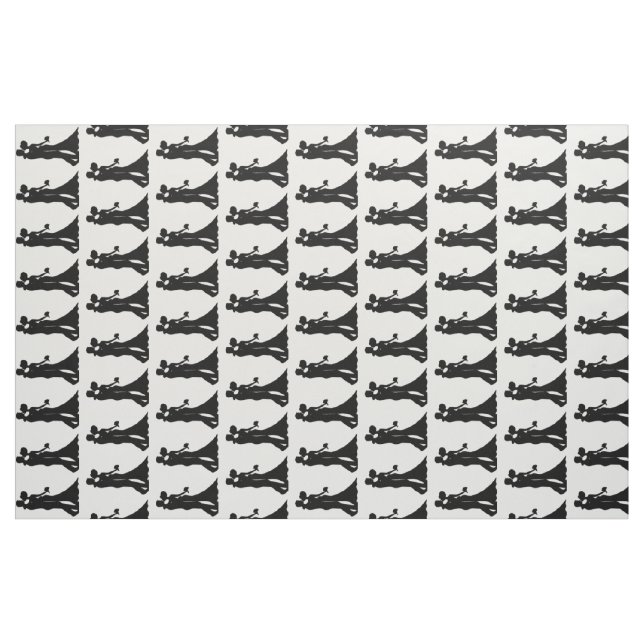 Bride Groom Silhouette Wedding Fabric Stoff (Fat Quarter (45,7 x 55,9 cm))