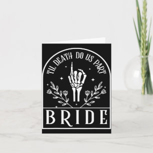 Bride Groom Skeleton Gothic Halloween Verlobung W Karte