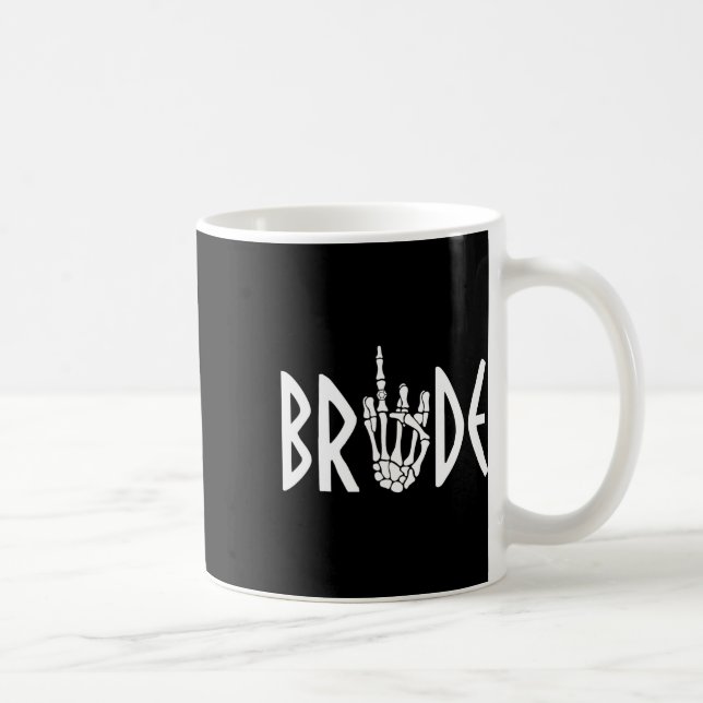 Bride Groom Skeleton Gothic Wedding Verlobung Hal Kaffeetasse (Rechts)