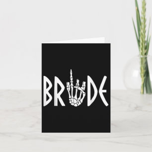 Bride Groom Skeleton Gothic Wedding Verlobung Hal Karte