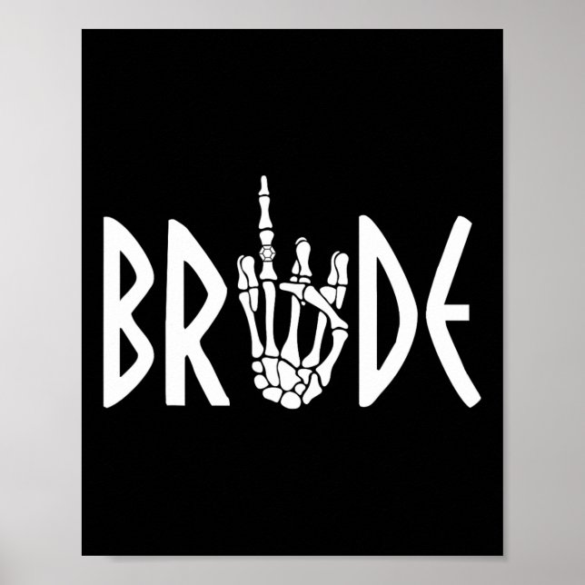 Bride Groom Skeleton Gothic Wedding Verlobung Hal Poster (Vorne)