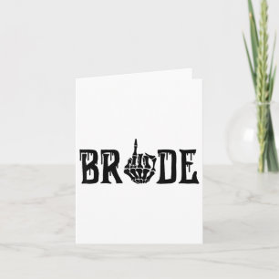 Bride Groom Skeleton Hand Halloween Bachel Karte