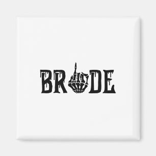Bride Groom Skeleton Hand Halloween Bachel Magnet